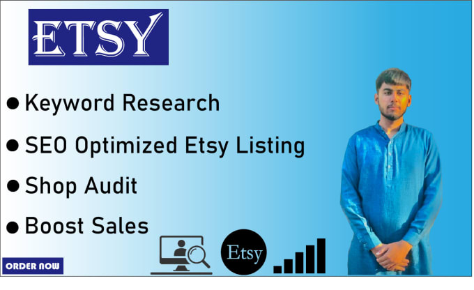 Gig Preview - Optimize etsy listing by SEO tittle, tags and etsy product description