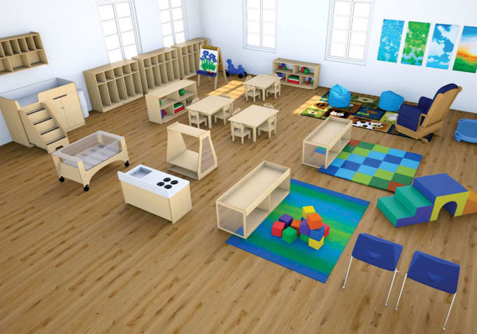 Gig Preview - Create classroom designs plan and 3d model and portfolio