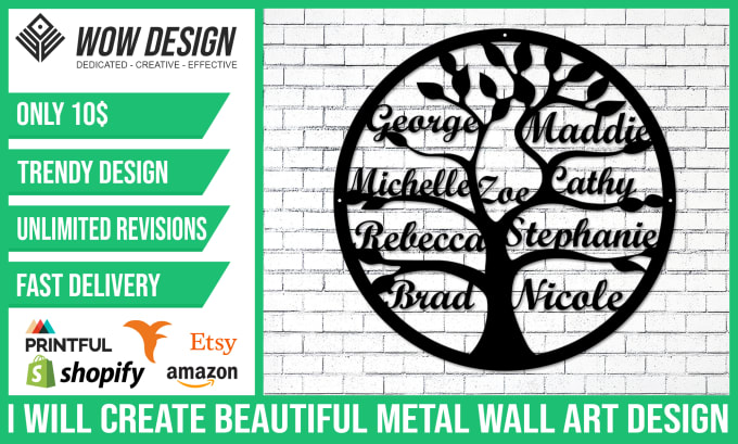 Gig Preview - Create beautiful metal wall art design