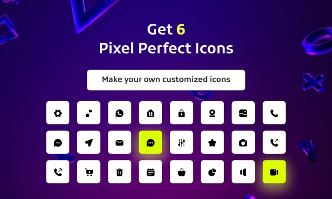 Gig Preview - Design unique custom icons set for web and app