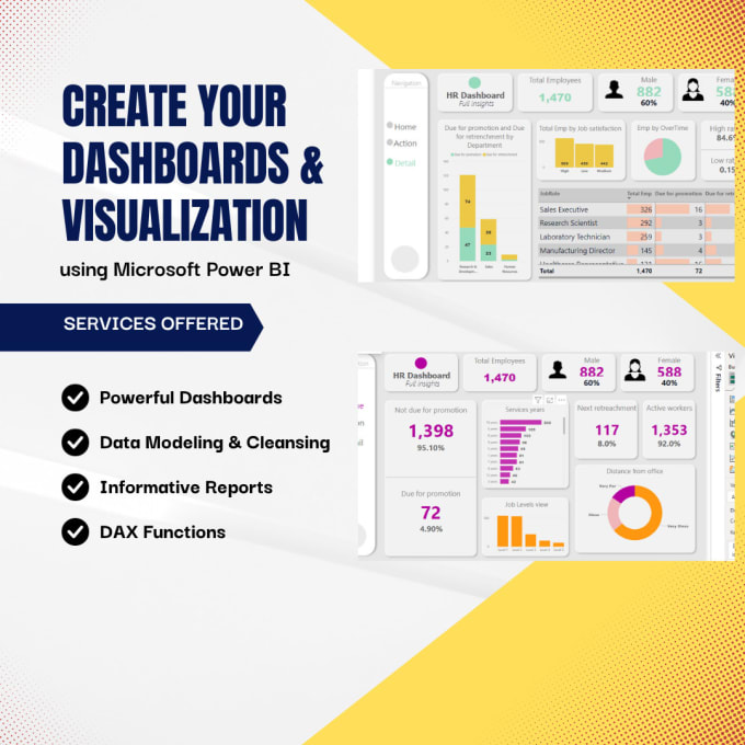 Gig Preview - Create power bi dashboards, reports, data modeling, and dax functions