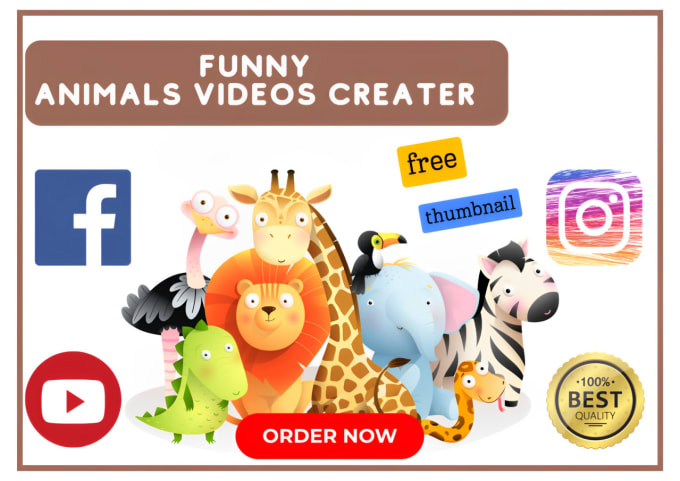 Gig Preview - Create funny animal videos and pets compilation within 24 hours