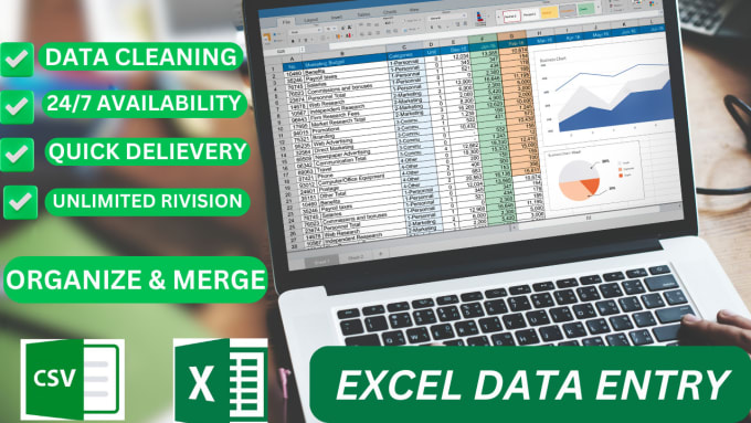 Gig Preview - Clean, merge, organize and format excel and CSV data within 24 hrs