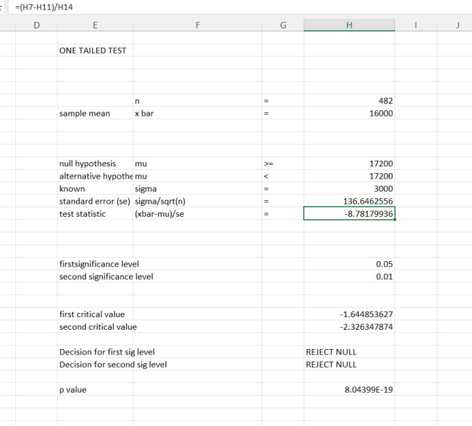 Gig Preview - Make an excel calculator for a specific probability or statistics problem