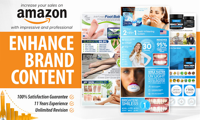 Gig Preview - Do amazon ebc design, amazon a plus content, for enhanced brand content