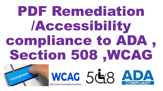 Gig Preview - Make accessible PDF compliance to section 508 ada wcag