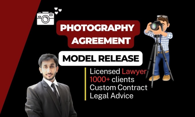 Gig Preview - Write photography contract, model release, license agreement