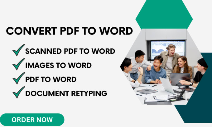 Gig Preview - Convert PDF to word within 24 hours