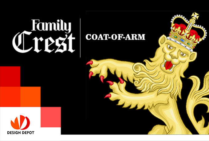 Gig Preview - Design custom family crest, royal coat of arms