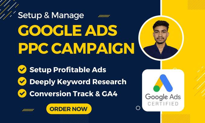 Gig Preview - Setup and manage google ads adwords PPC campaigns, search ads specialist