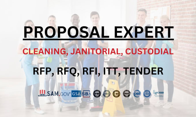 Gig Preview - Craft your janitorial and cleaning rfp, bid proposal