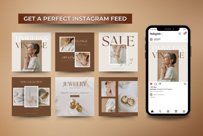 Gig Preview - Design professional instagram posts and story content