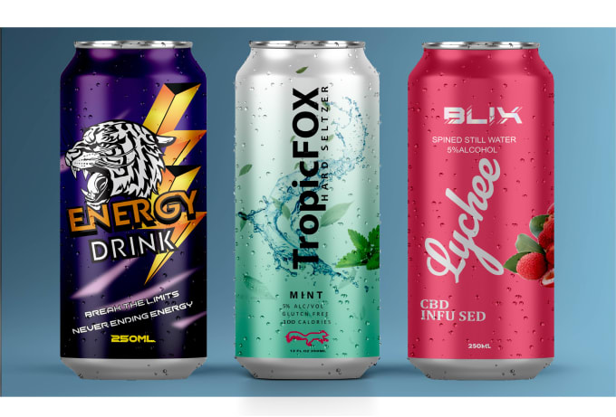 Gig Preview - Do label for beverage juice energy drinks can water and beer