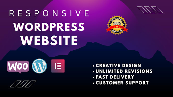 Gig Preview - Design responsive wordpress website with elementor