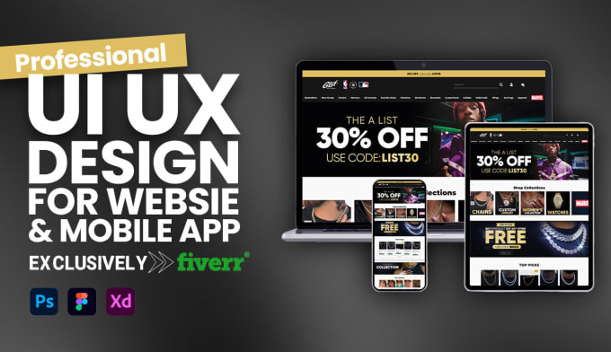 Gig Preview - Do professional graphic and uiux website app design