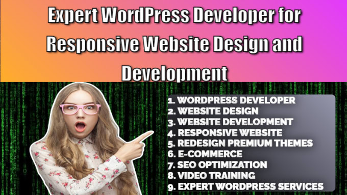 Gig Preview - Be wordpress developer for responsive website design and development