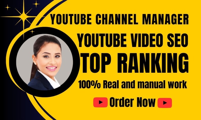 Gig Preview - Be your youtube channel manager and video SEO expert for top video ranking