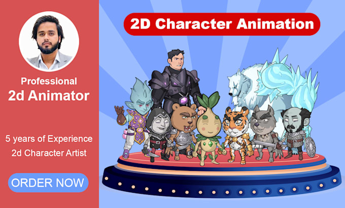 Gig Preview - Design and animate your 2d character in spine pro