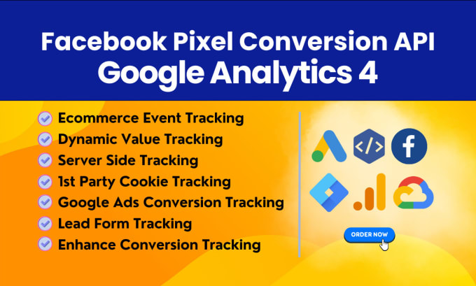 Gig Preview - Setup meta facebook pixel conversion API server side ga4 ecommerce tracking GTM