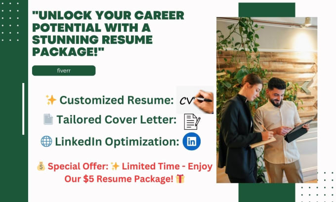 Gig Preview - Career change resume cover letter and linkedin optimization