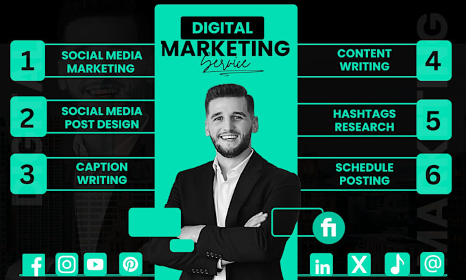 Gig Preview - Do digital marketing service with seo for your social media