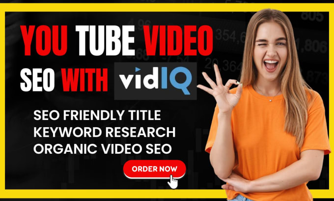 Gig Preview - Be organic youtube video SEO specialist for video ranking with vidiq