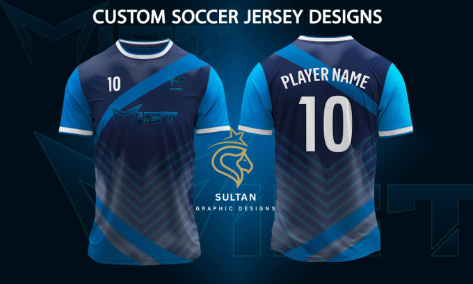 Gig Preview - Design custom soccer jersey, esports, football team jersey