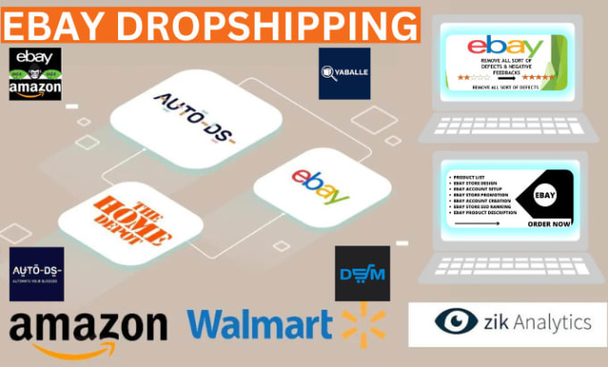 Gig Preview - Do dropshipping via autods, amazon, home depot, walmart to ebay