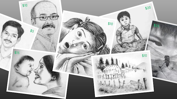 Gig Preview - Draw pencil sketch from your photo