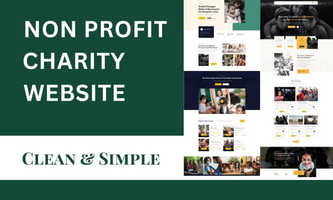 Gig Preview - Design non profit and charity websites using wordpress elementor