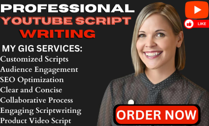 Gig Preview - Write professional youtube script, script writing, video script, video editing