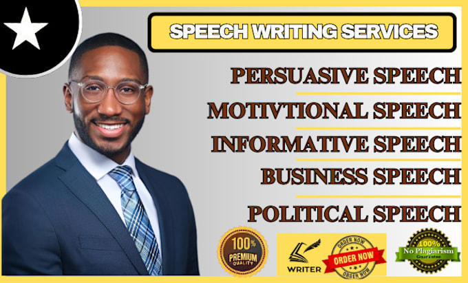 Gig Preview - Write motivational, informative and persuasive speech