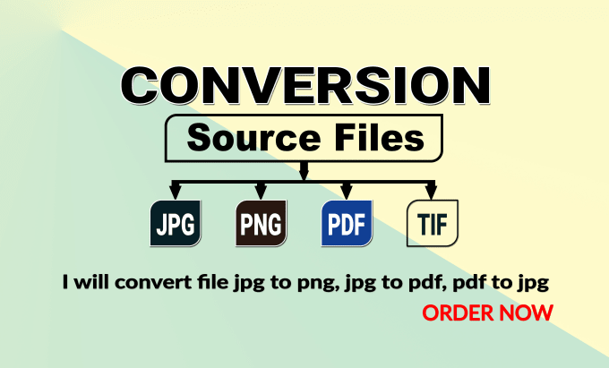 Gig Preview - Convert file jpg to png, jpg to pdf, pdf to jpg