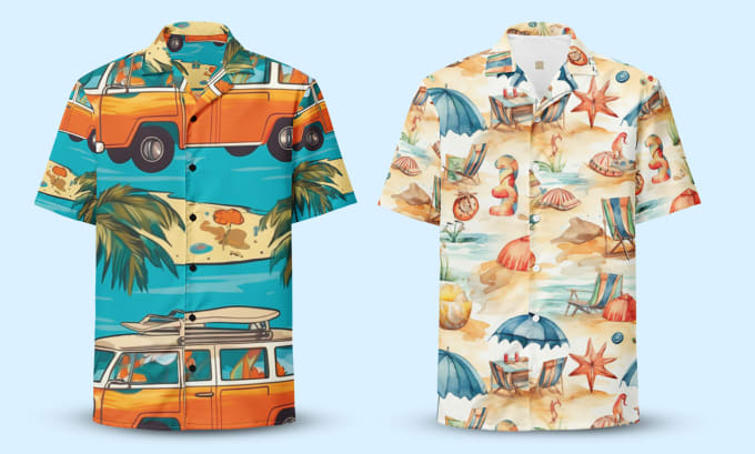 Gig Preview - Design tropical, hawaiian, floral, pattern, beach and summer shirt