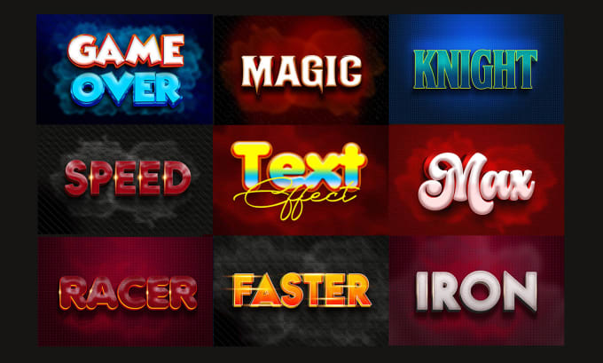 Gig Preview - The 3d typography text effect retro text custom fonts 3d font