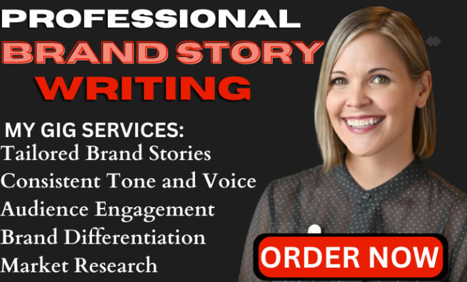 Gig Preview - Write your brand story, stories, about me, vision, about us page, bio, biography