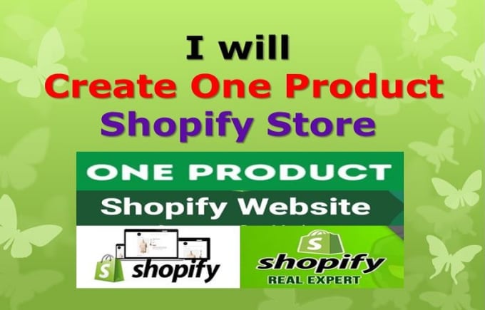 Gig Preview - Create a one product shopify store or shopify dropshipping website