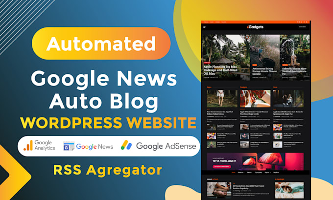 Gig Preview - Create wordpress automated news website autoblog, auto news