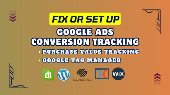 Gig Preview - Setup google ads conversion tracking shopify, tag manager, ga4, fb pixel