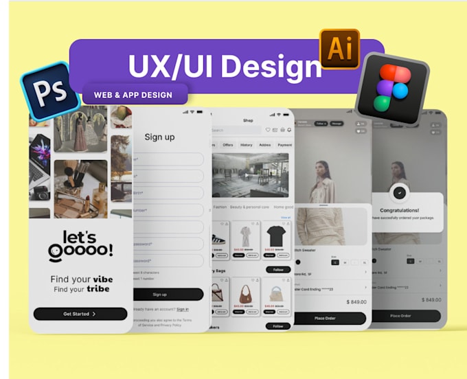 Gig Preview - Do ui app design, website, dashboard, UI UX design