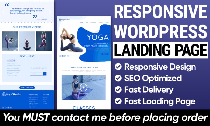 Gig Preview - Build responsive wordpress landing page design, elementor landing page