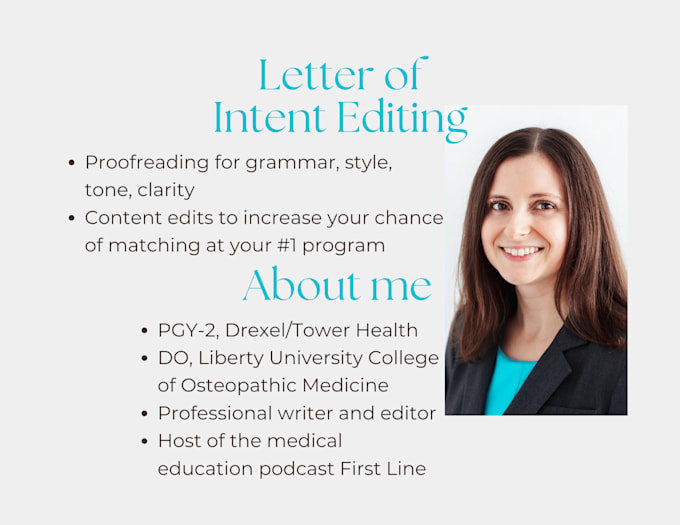 Gig Preview - Proofread and edit your letter of intent for residency