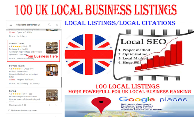 Gig Preview - Do local citations for UK, gmb ranking and google ranking