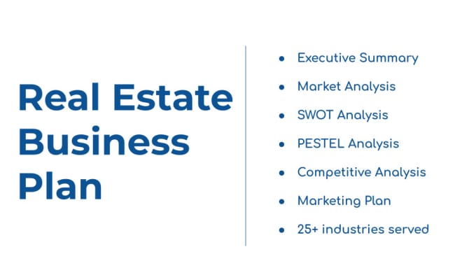 Gig Preview - Create complete real estate business plan