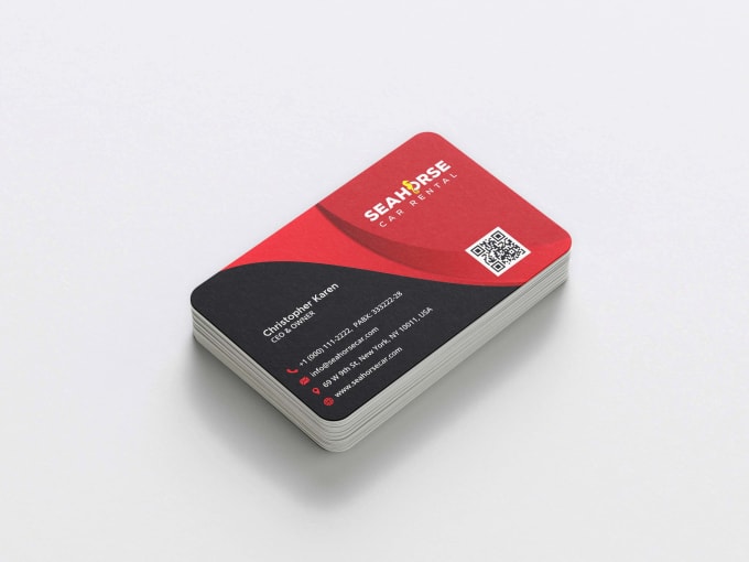 Gig Preview - Do a luxurious business card design with a logo, qr code