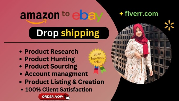 Gig Preview - Do amazon to ebay dropshipping and product searching