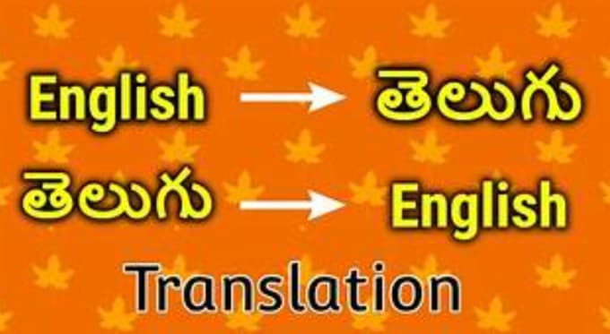 Gig Preview - English to telugu to english translator