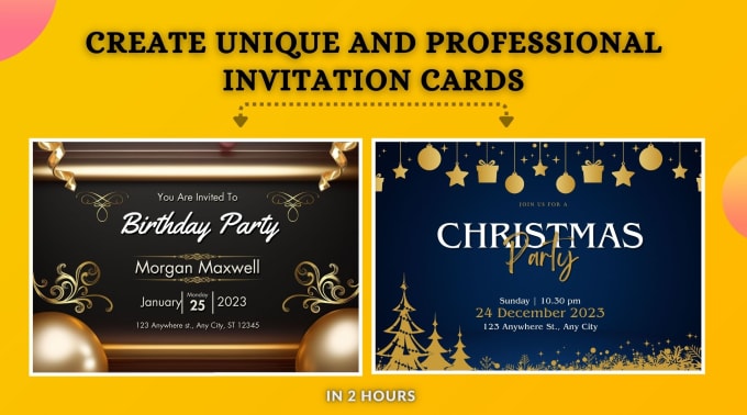 Gig Preview - Design professional invitation cards, ready to print