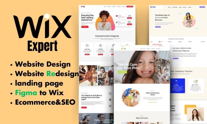 Gig Preview - Do wix design wix redesign wix website wix landing page figma to wix