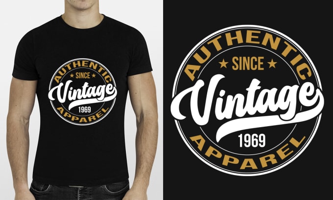 Gig Preview - Creative typography and vintage t shirt design expert